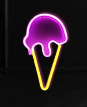 Pink Ice Cream Neon